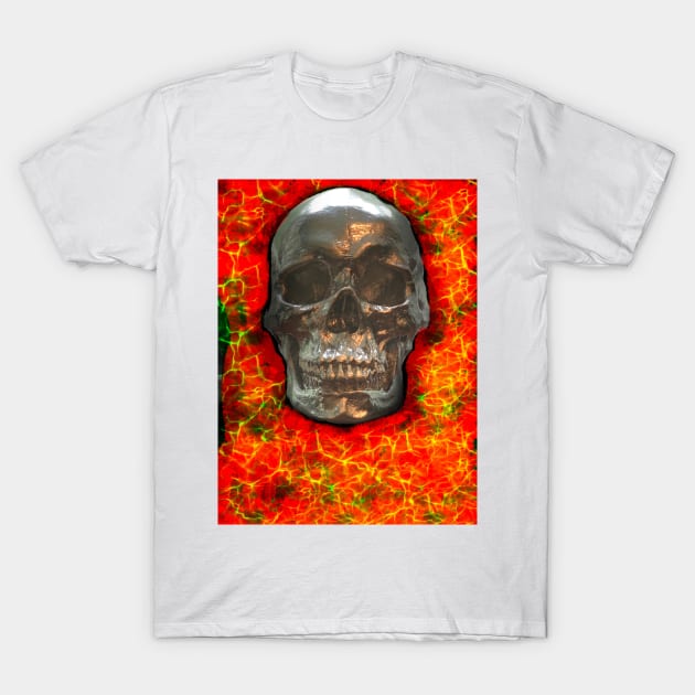 Skull on Red T-Shirt by guychristopher